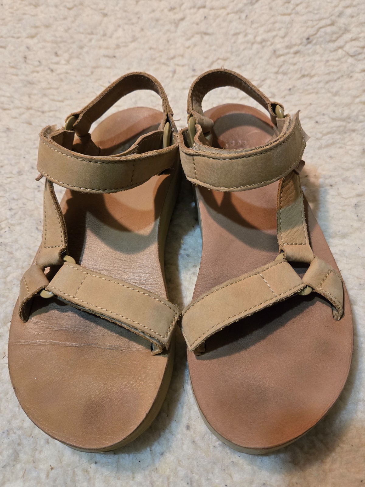 Teva Midform Universal Leather Tan Desert Sand Brown Sandals 1102435 Size 7