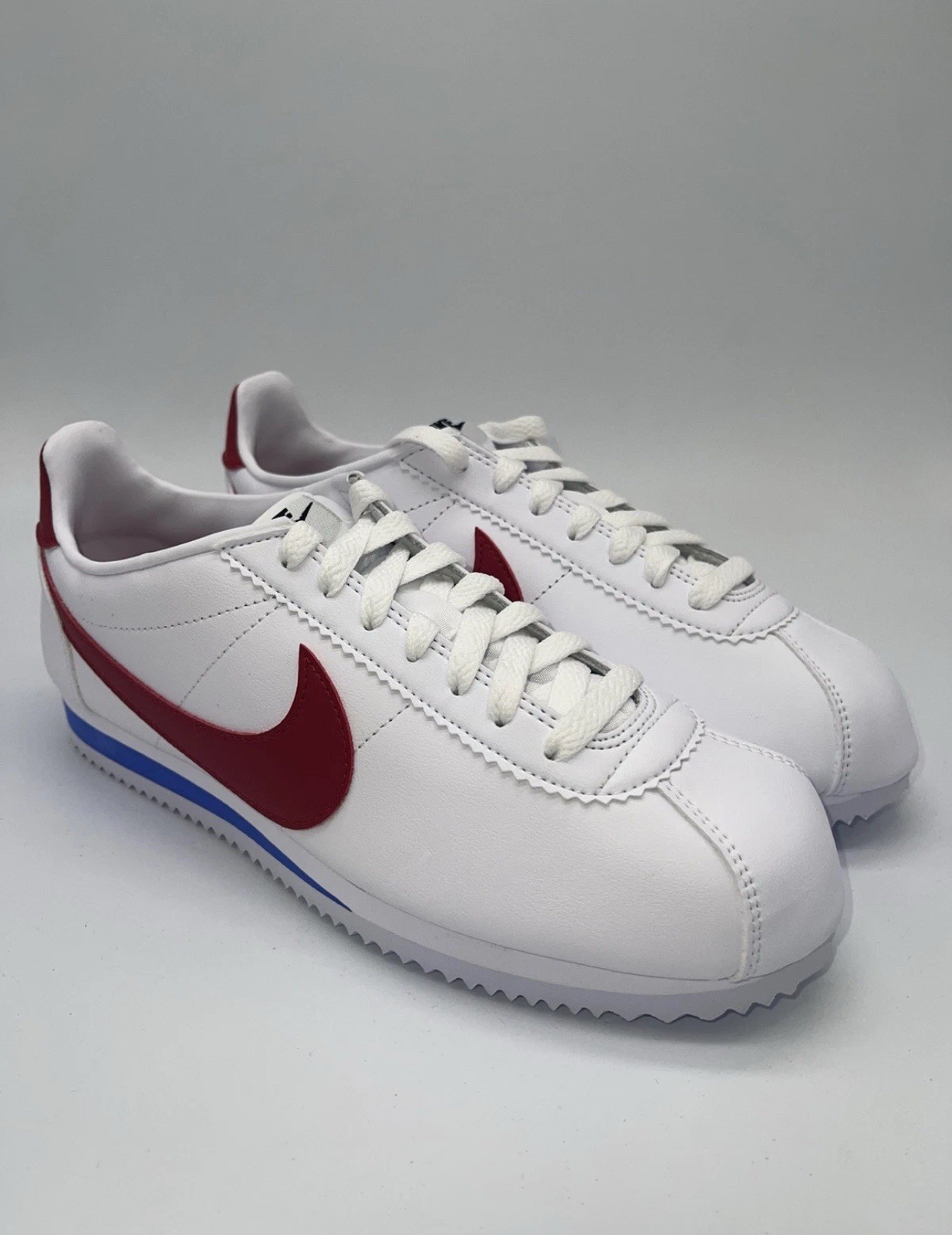 Nike Classic Cortez Red White Blue Leather Shoes 807471-103 Women’s Size 7