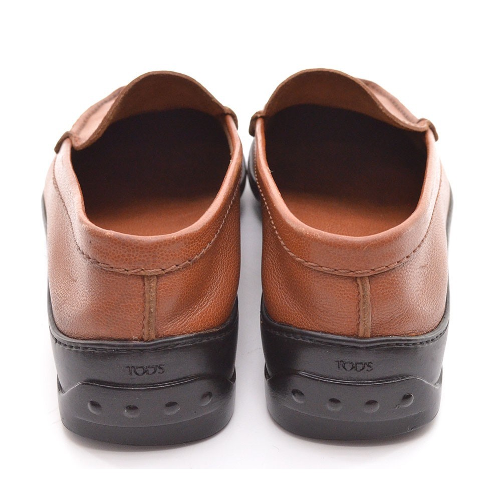 Tods Gommino Driving Loafer Womens size 8.5 M Brandy Brown Leather Slip On Shoes
