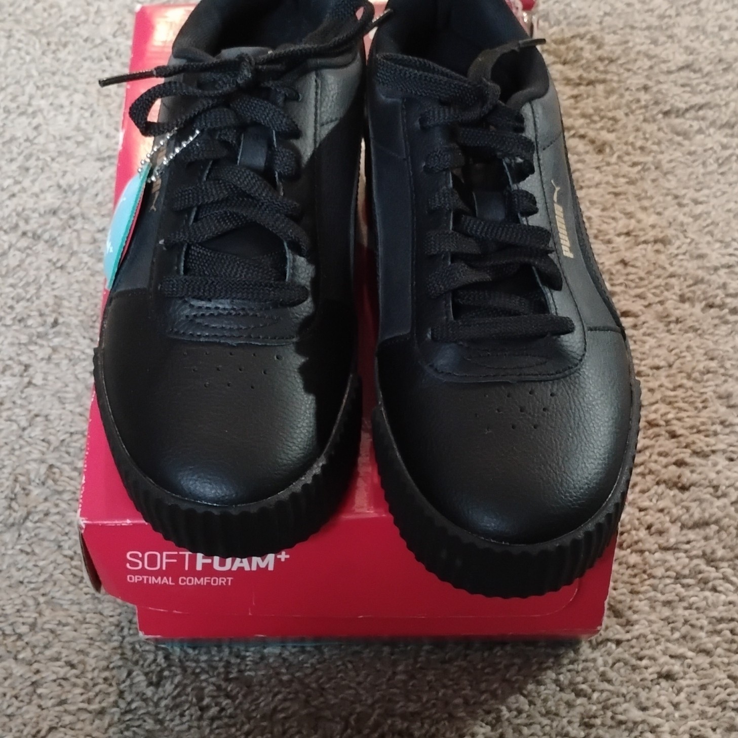 PUMA SoftFoam+ Women’s Black Leather Sneakers US 8.5 EU 39 370325-08