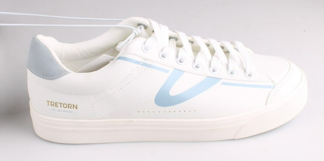 Tretorn “Serve” Women’s White Blue 7.5 8 8.5 9 Memory Foam Footbed Sneaker NEW