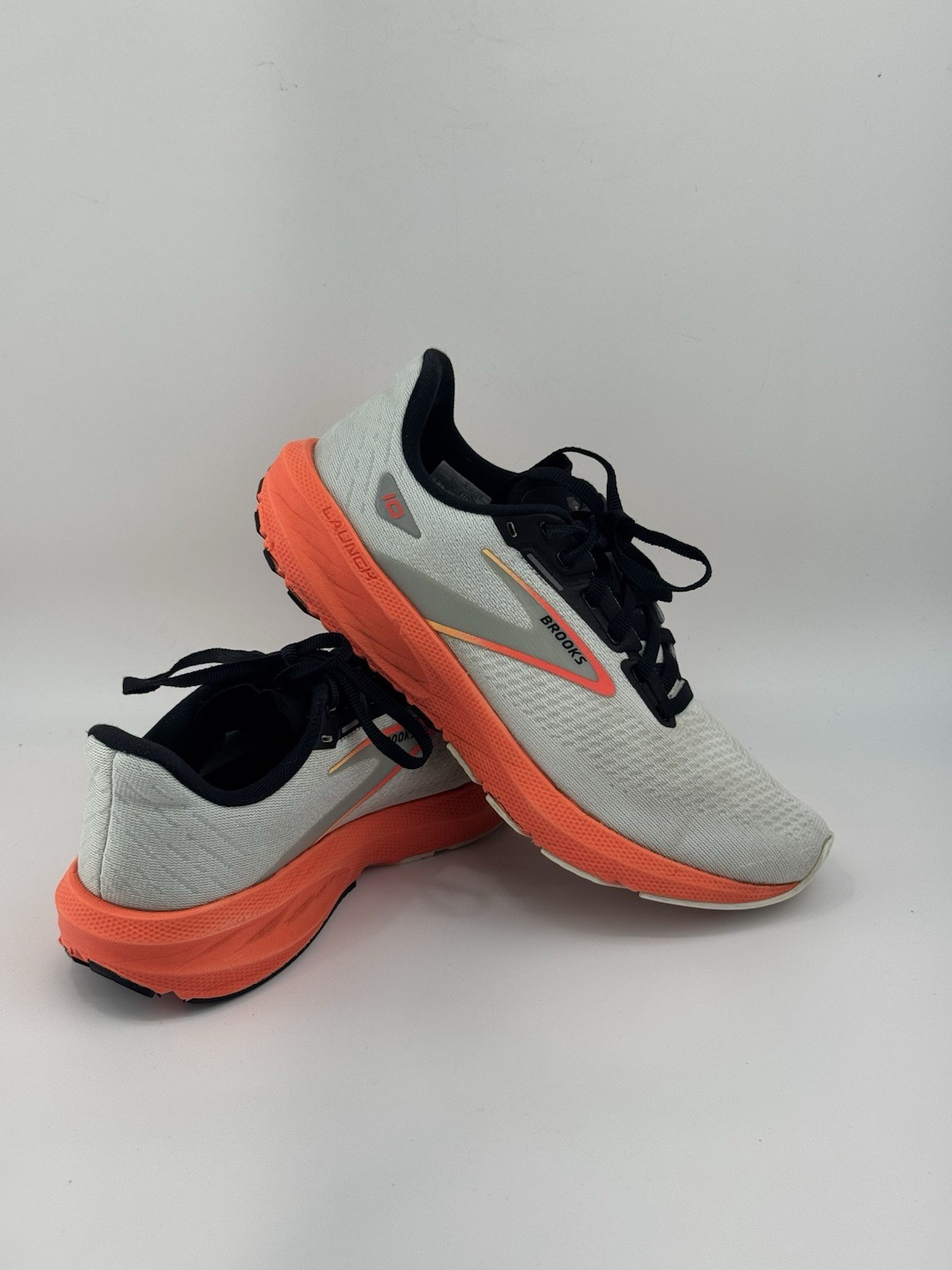 Brooks Launch 10 Women’s White Firery Coral Running 1203981B410 Size 8 B