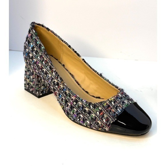 On 34th Tilly Cap-Toe Block-Heel Pumps, Multi Color Size 8.5 M NWT/BOX
