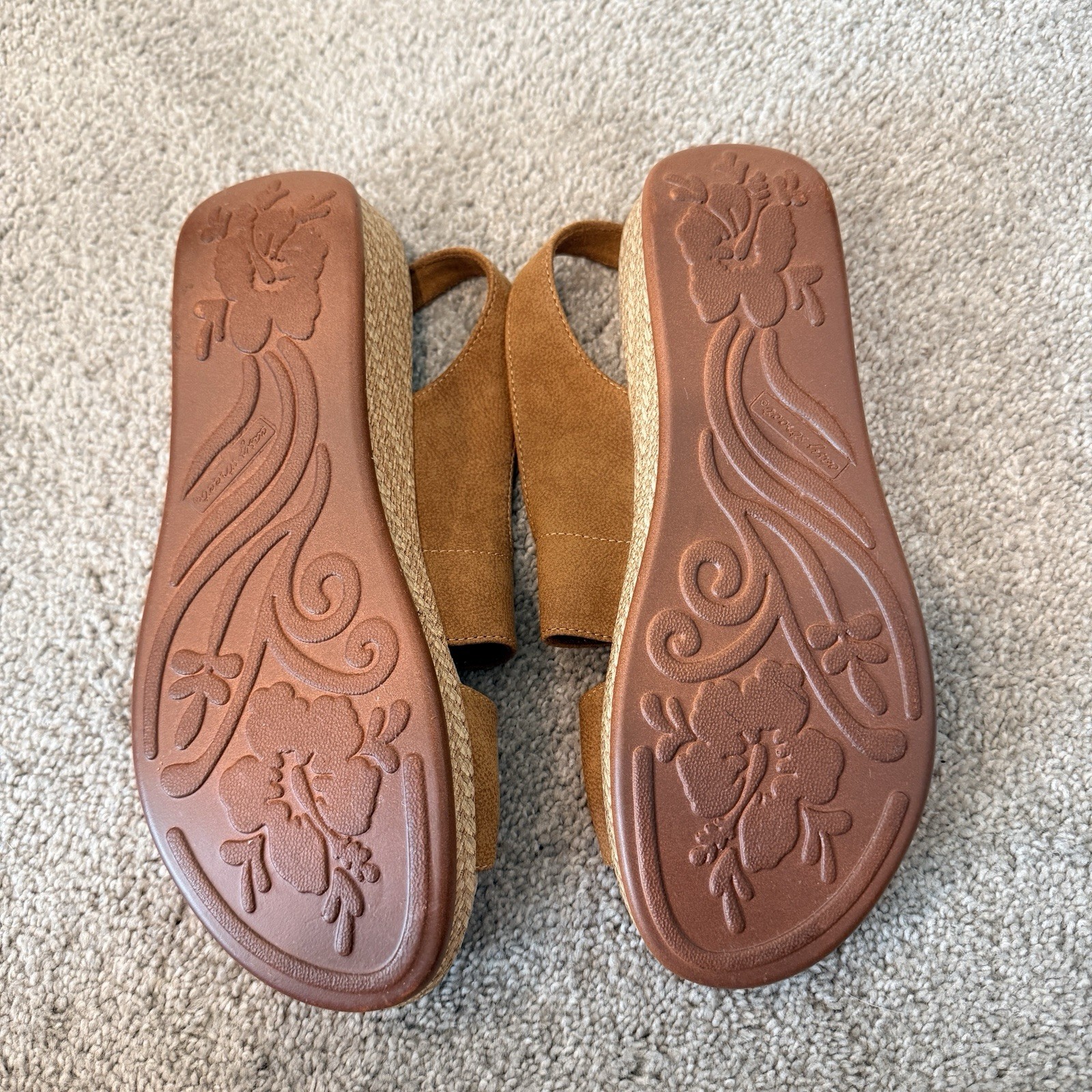 Easy Street Gannett Tan Wedge Sandals Espadrille Slingback 9 Style: 31-1614
