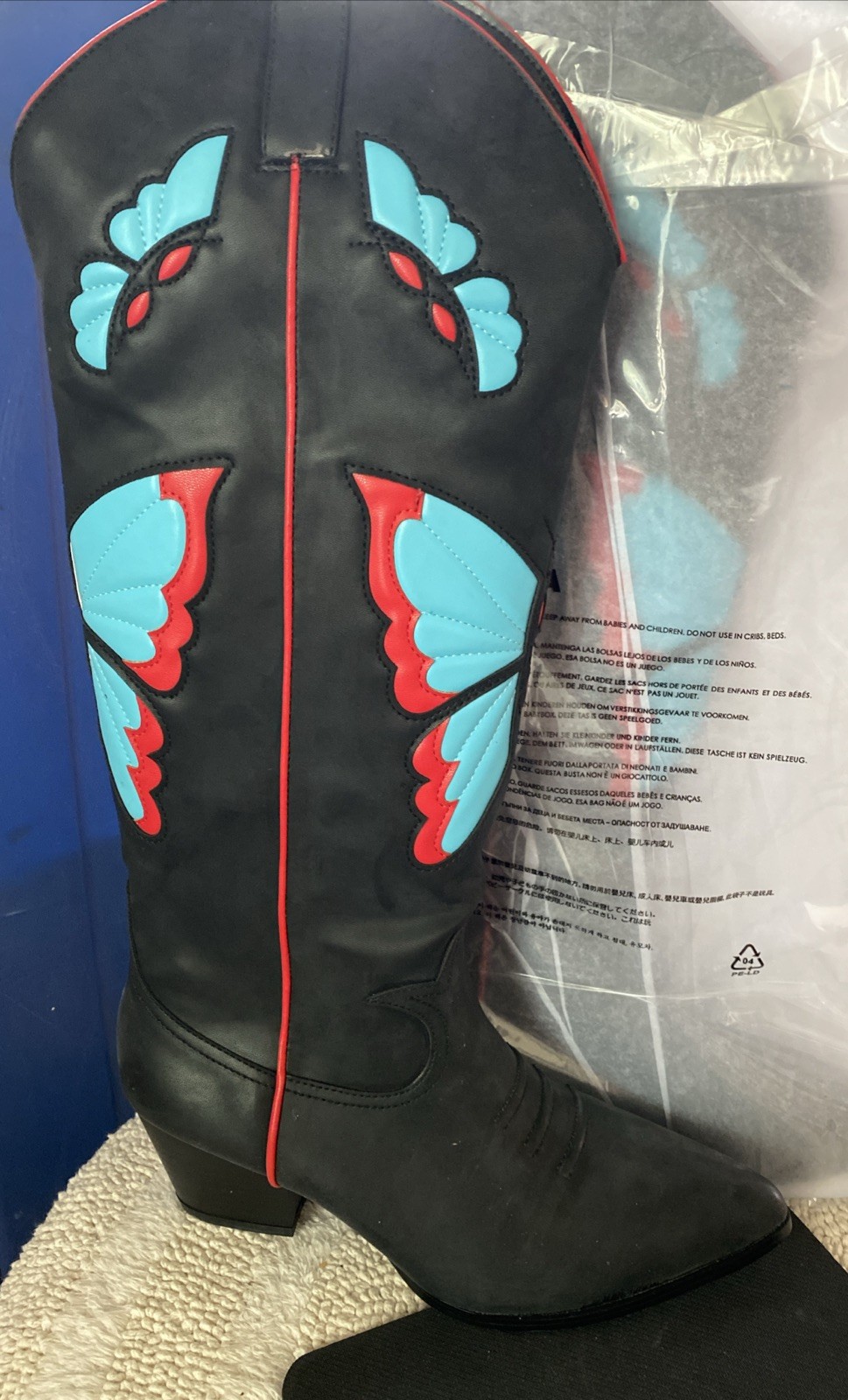 Sz 11 Fashion Nova Cowboy Boots Butterfly