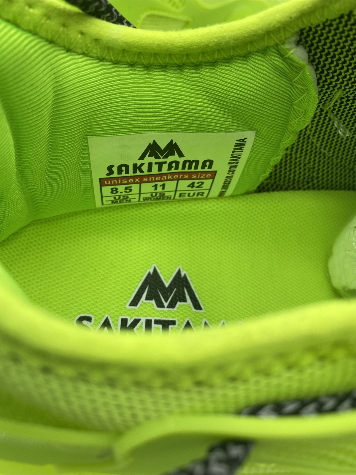 SAKITAMA Running Shoes Sneakers Casual Shoe Athletic Yellow Neon NEW 8.5M 11W
