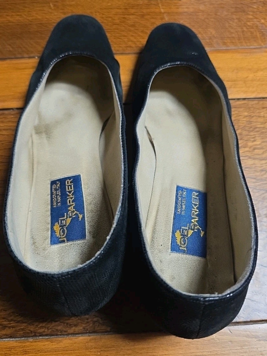 Joel Parker Vintage Black Pumps Heels Hand Crafted in Italy Size 12 AA