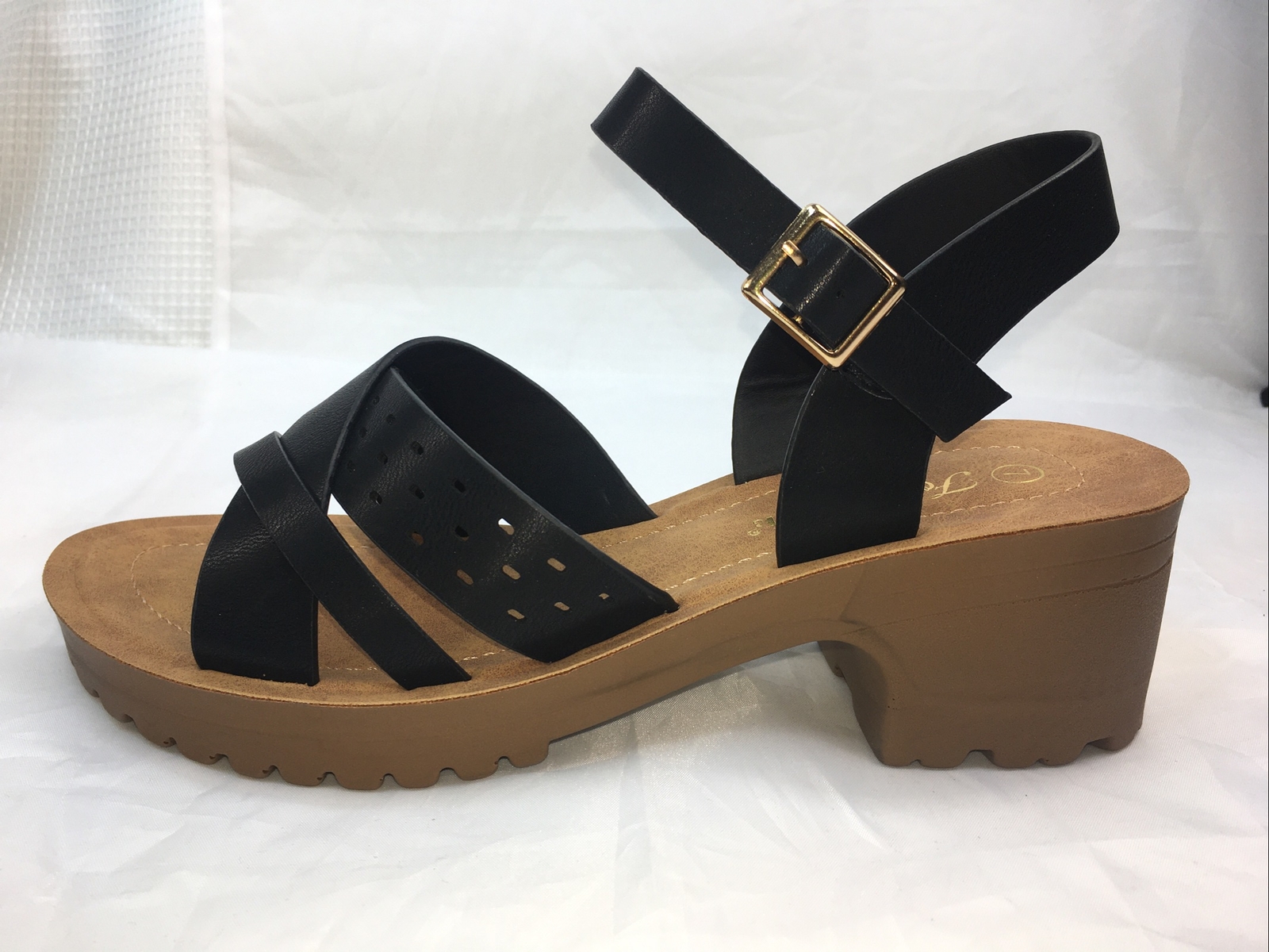 FOREVER-TALA Women PLATFORM Sandal Ankle Strap EYELET 2.5″ Mid-Chunky Block Heel