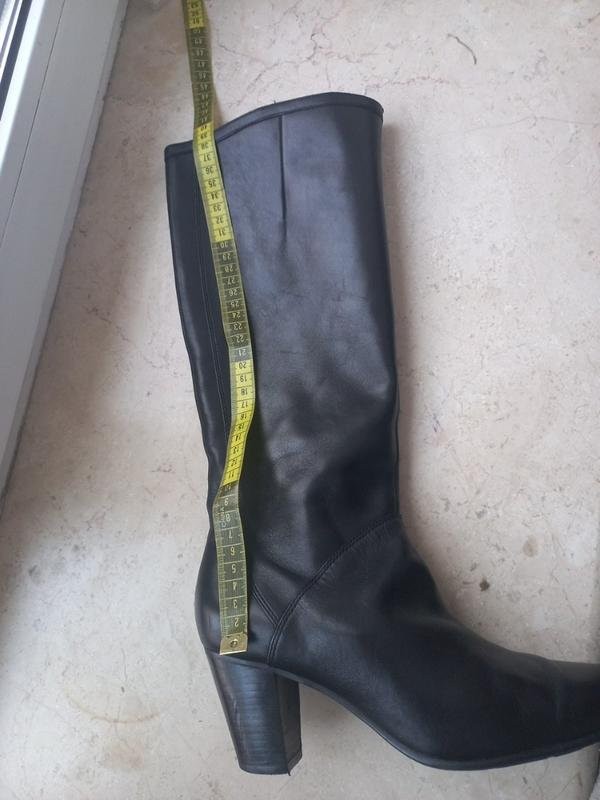 Women boots black leather 39 #4638
