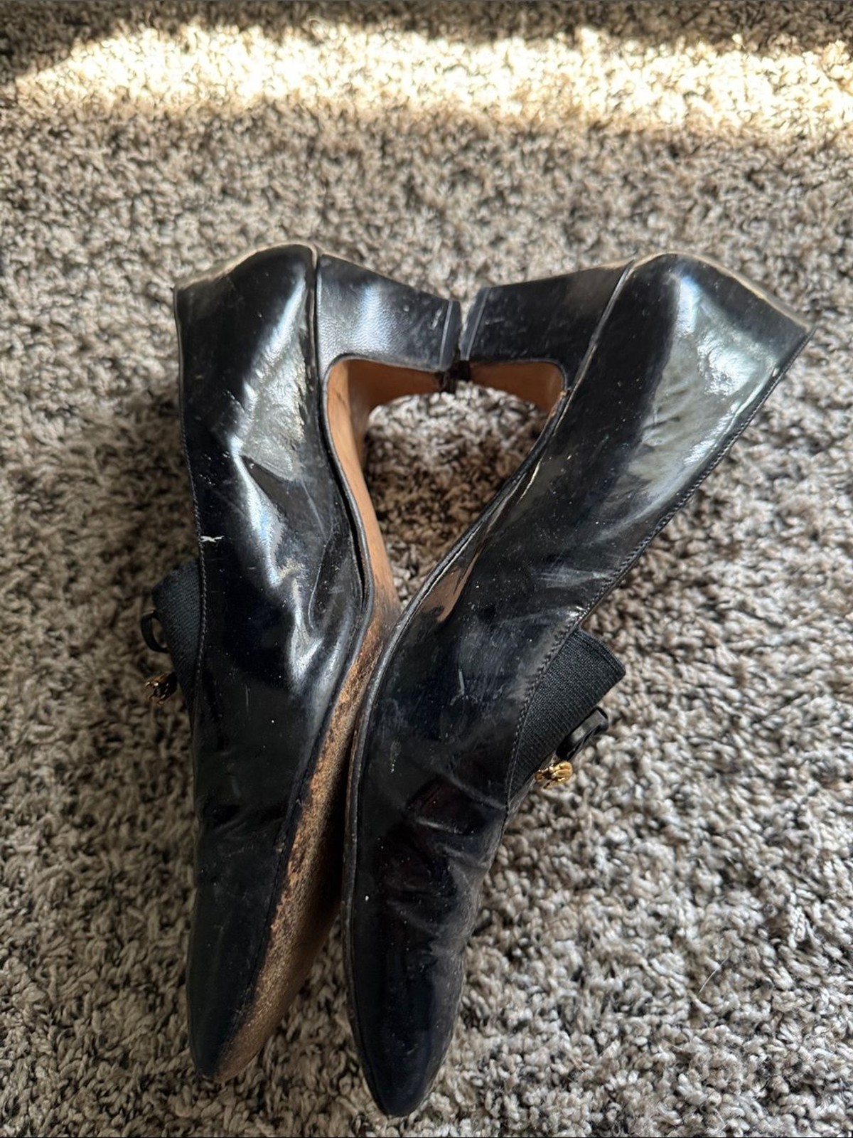 Celebrity patent leather vintage 1960s mod heels 8.5