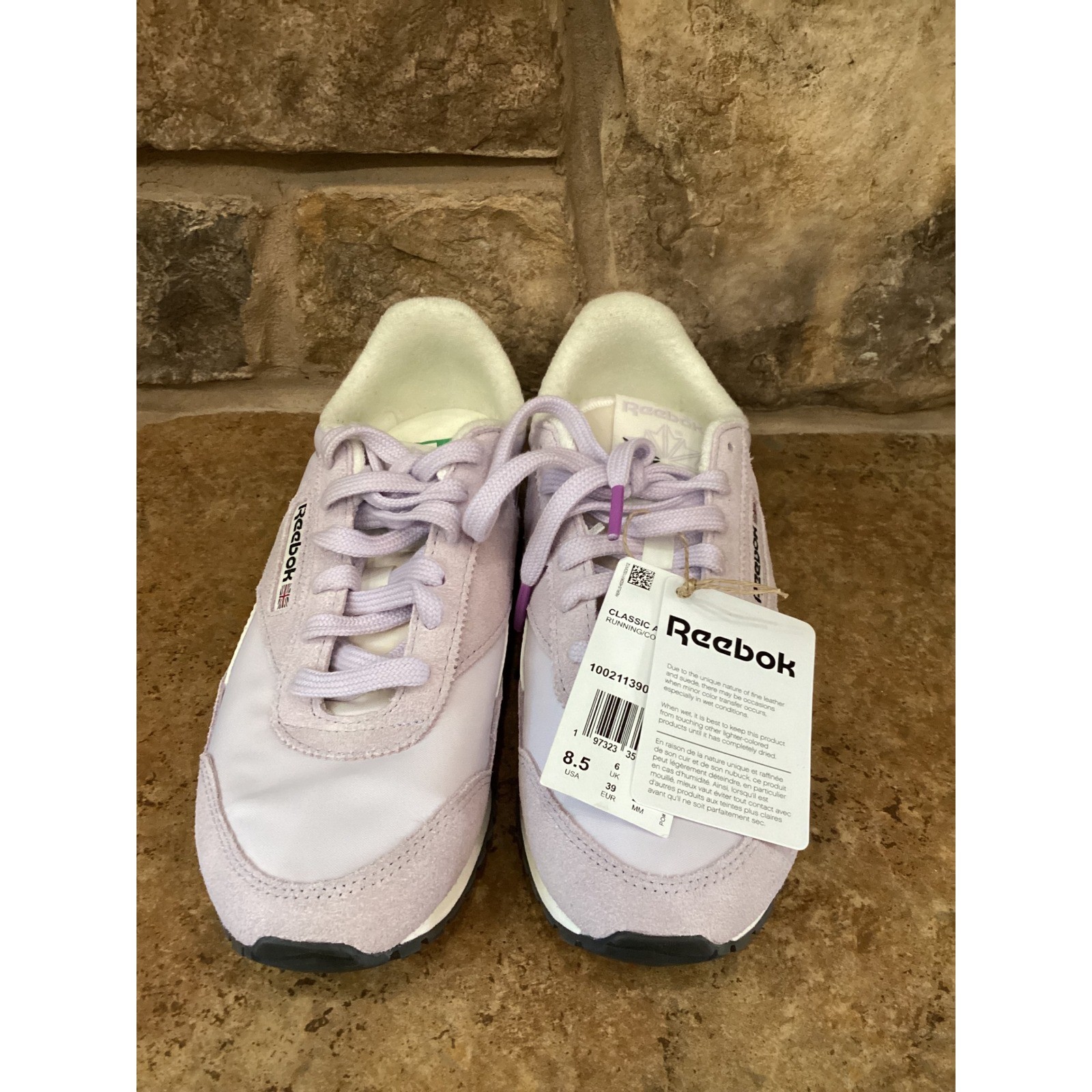 Reebok Classic AZ Womens Lilac Purple Suede Running Sneakers 100211390 Size 8.5