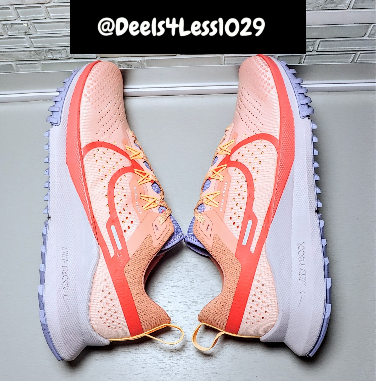 Nike React Pegasus Trail 4 Womens Arctic Orange Purple Pulse DJ6159-800