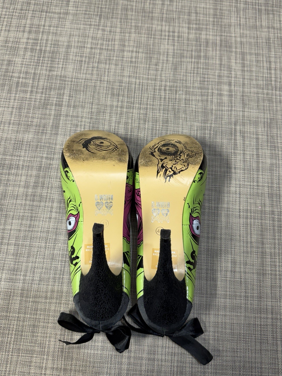 Iron Fist Damen Peep Toe Pump Zombie Green Stomper Platform Women’s US 10 Y2K