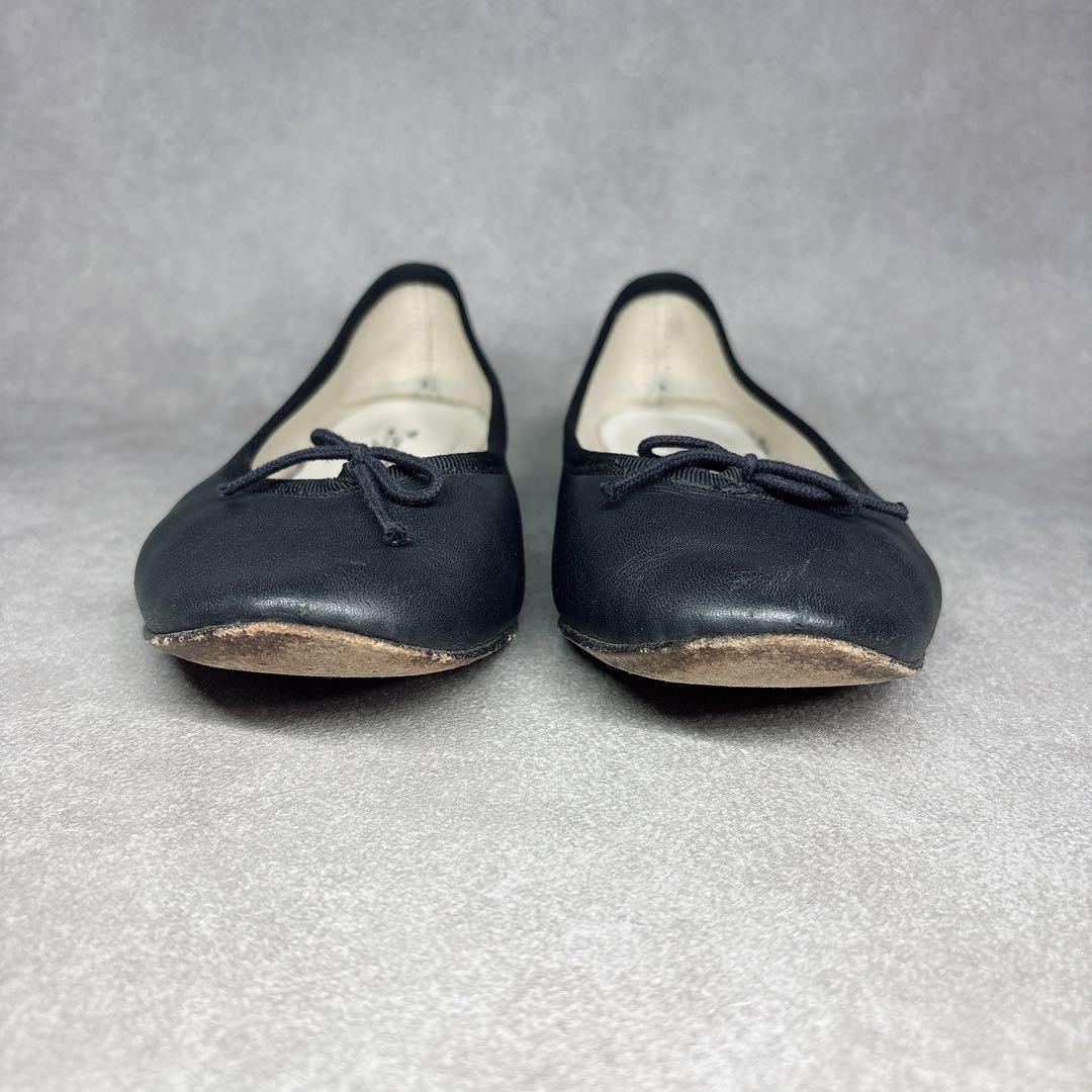 Repetto ballet shoes black flat shoes 37.5 from Japan