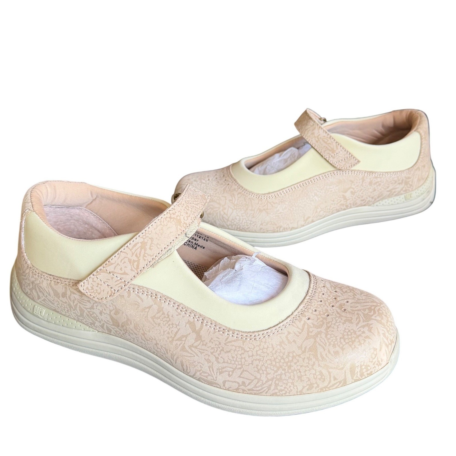 Drew Rose Mary Jane Comfort Shoes Womens 9 WW Bone Orthopedic Walking Adjustable