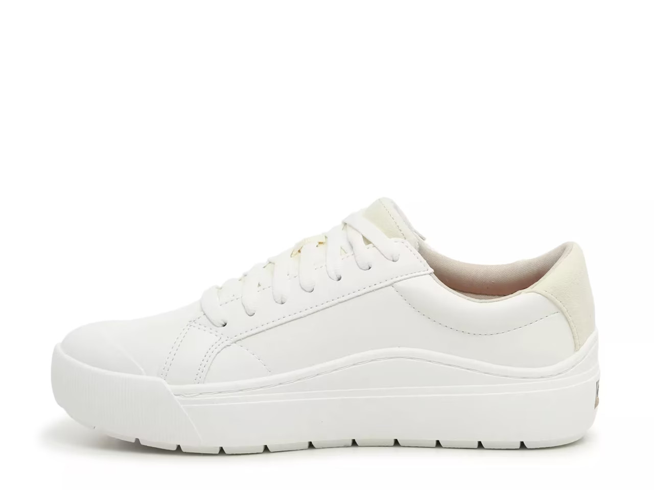 Dr. Scholl’s Time Off Platform Sneaker Women’s – White Fabric & Synthetic