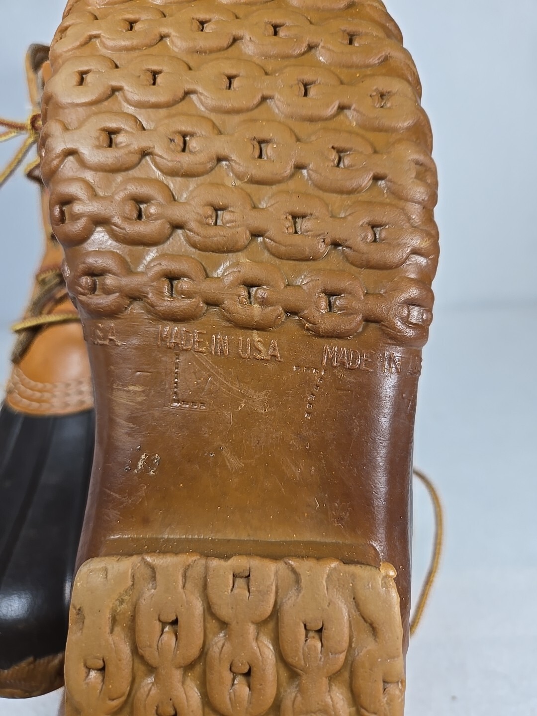 Vintage LL BEAN Womens Size 7 Maine Hunting Shoe Boots Made in USA 5 Eyelets