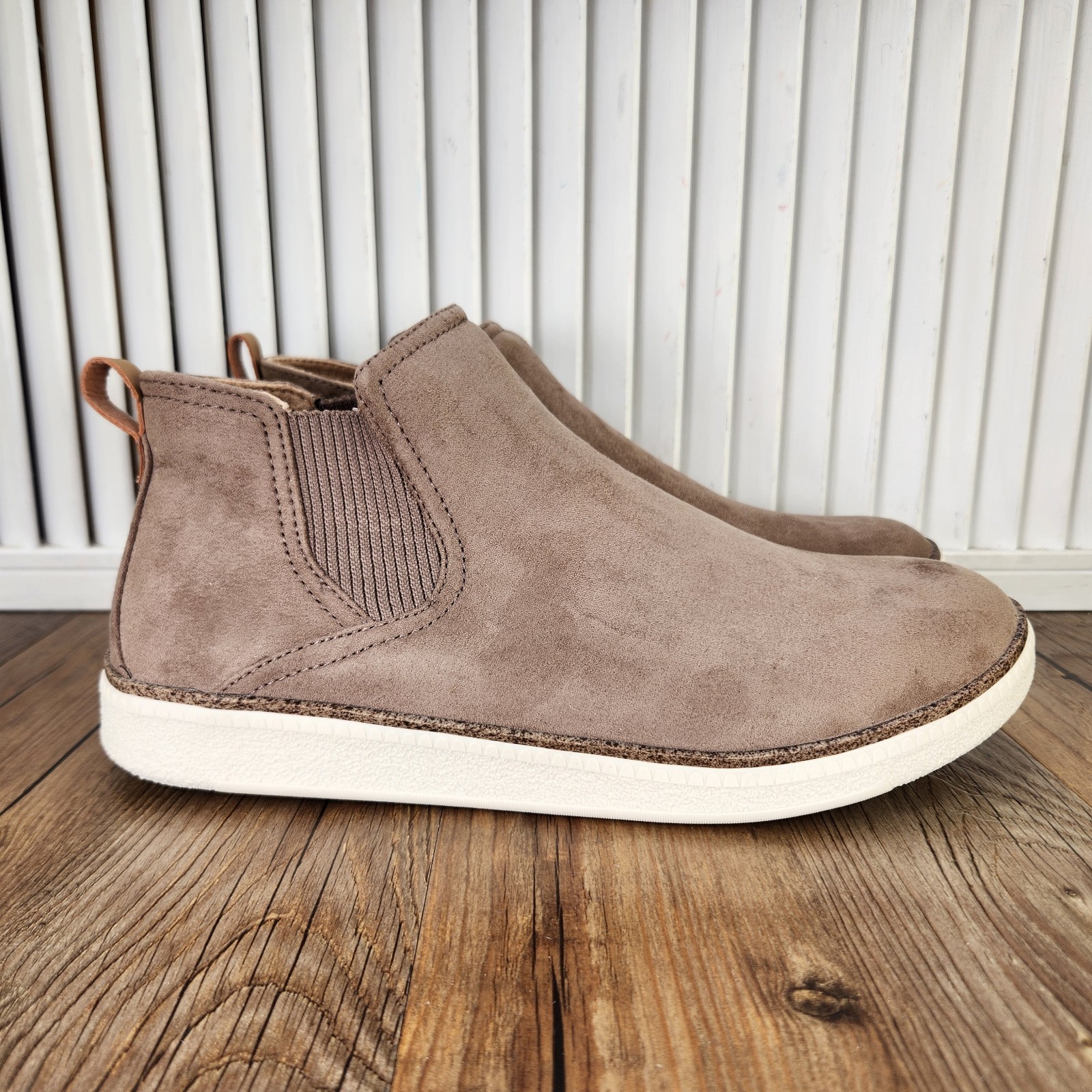 Dr Scholls See Me Chelsea Boots Womens Sz 9 M Stucco Brown Slip On Comfort Shoes