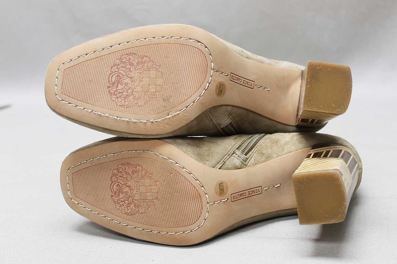 Vince Camuto Suede Ankle Booties Women’s 7.5 Beige