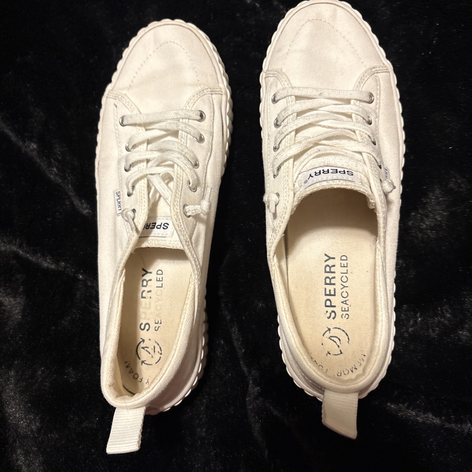 Sperry Seacycled Pier Wave White Size 8.5 Womens, Memory Foam Insole