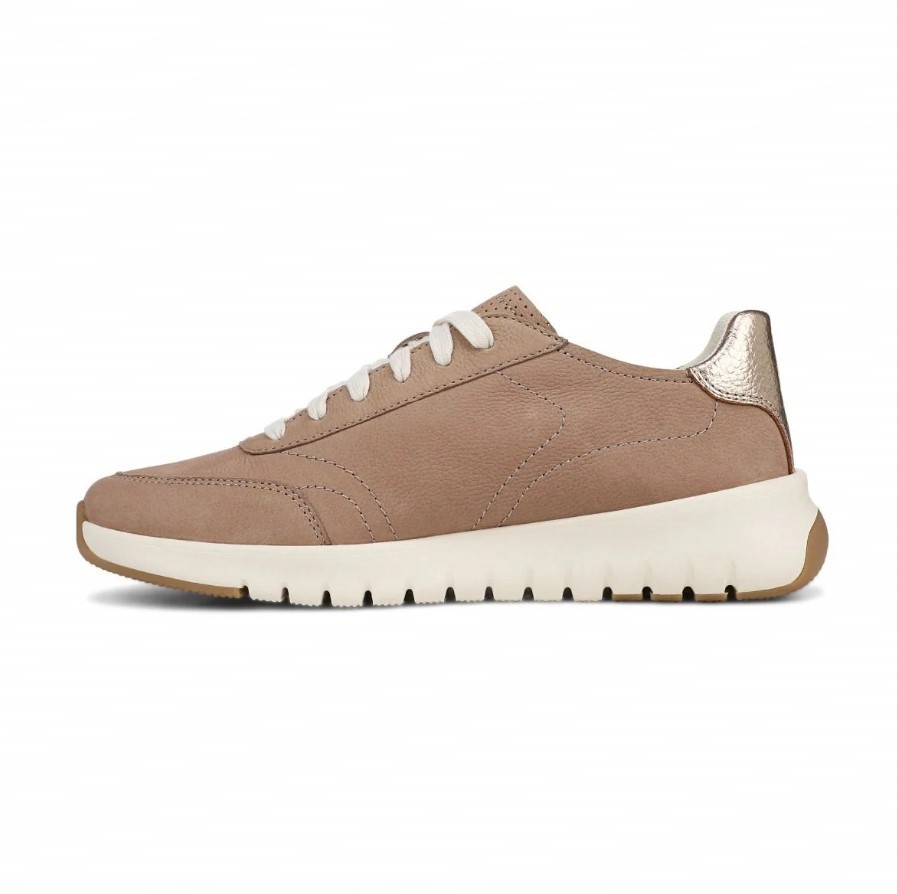 VIONIC Women Uptown Sneaker, Desert Sand Nubuck (NEW)