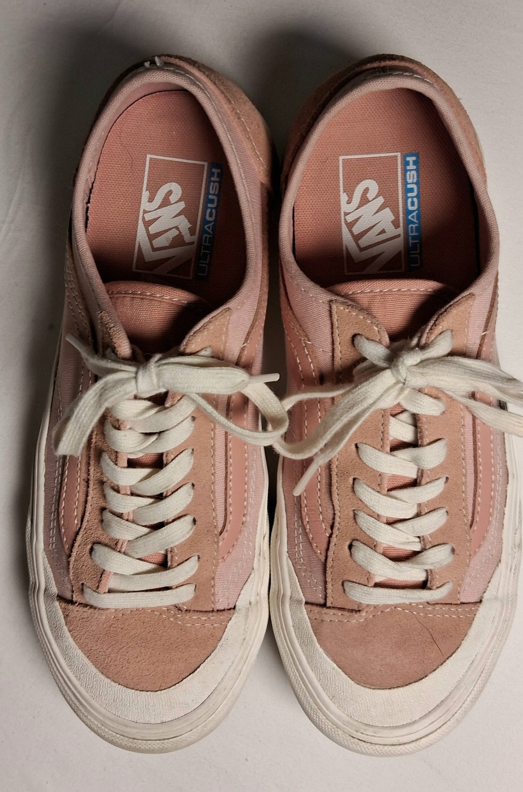 Vans Old Skool Unisex Suede Canvas Pink Sneakers Women’s 8.5 Men 7 Ultra Cush