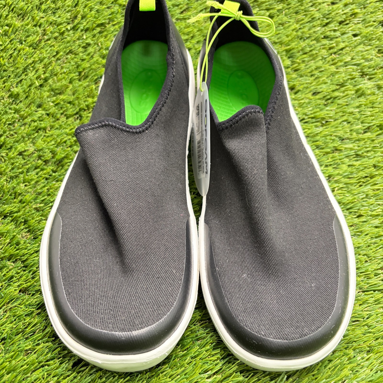 OOFOS OOmg eeZee Low Womens Size 9 Black Casual Walking Slip On Recovery Shoes