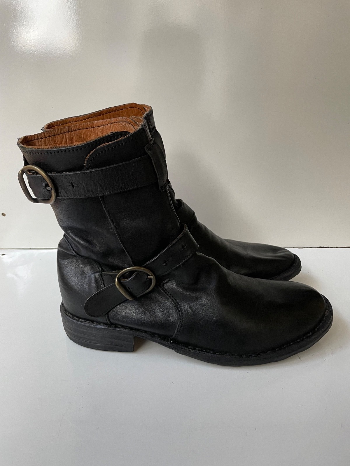 Fiorentini + Baker Eternity Black Strap Leather Women’s Boots EUR 36 / USA 6