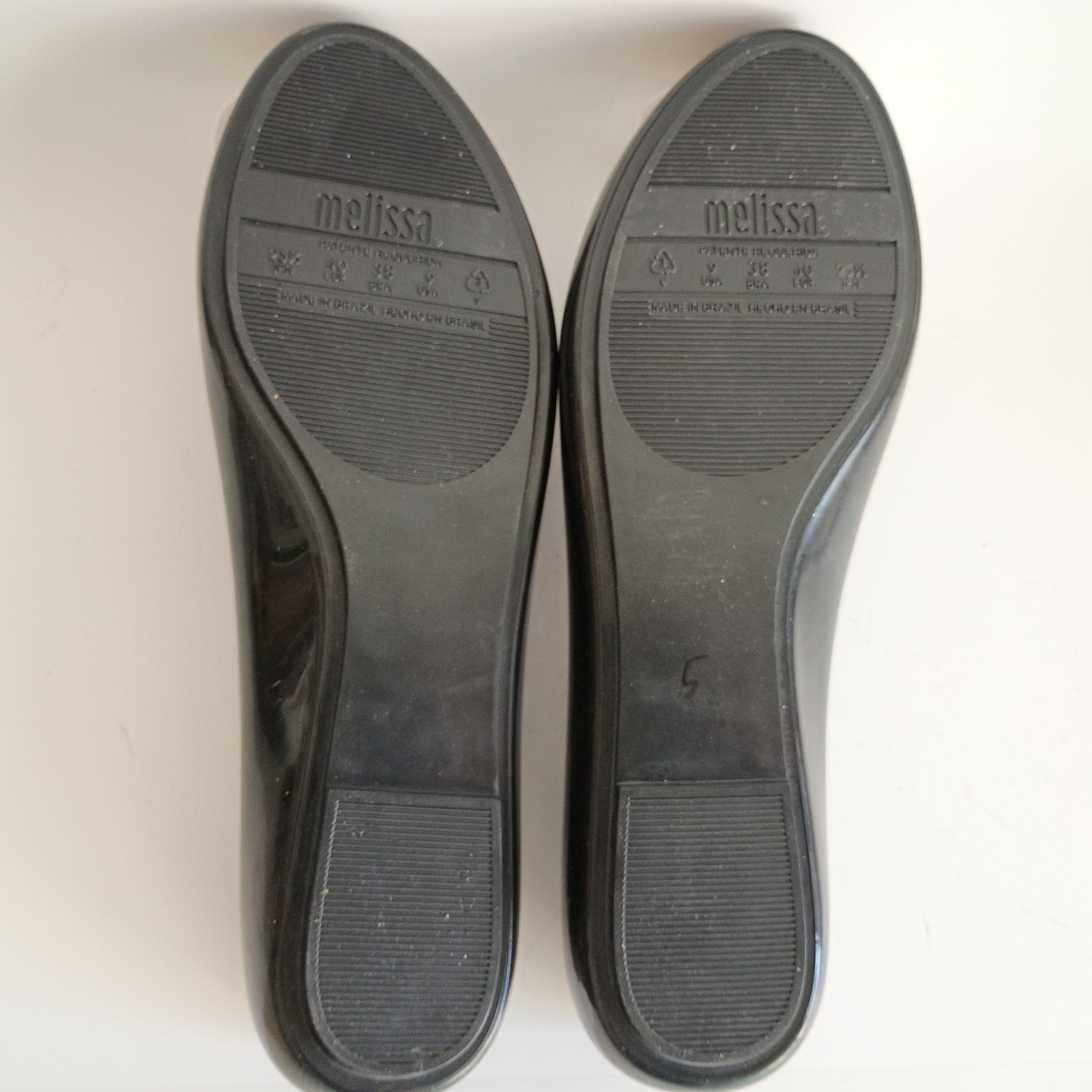 Melissa Hello Kitty Flats Black Jelly Shoes Size 9 3D Bow Sanrio Made in Brazil