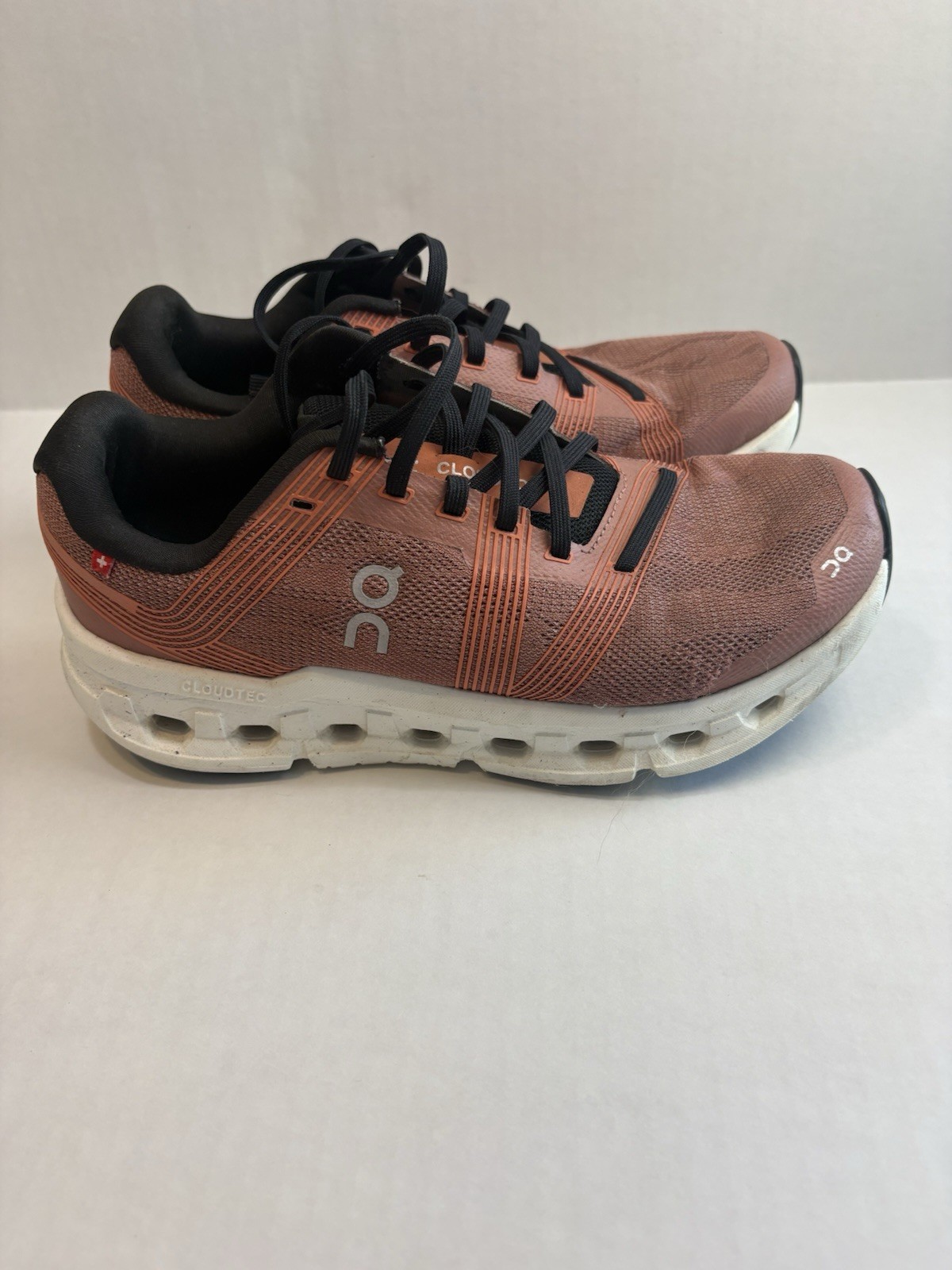 On Cloudgo Women Mesh Running Sneakers Wide Lace Up Pink White Black