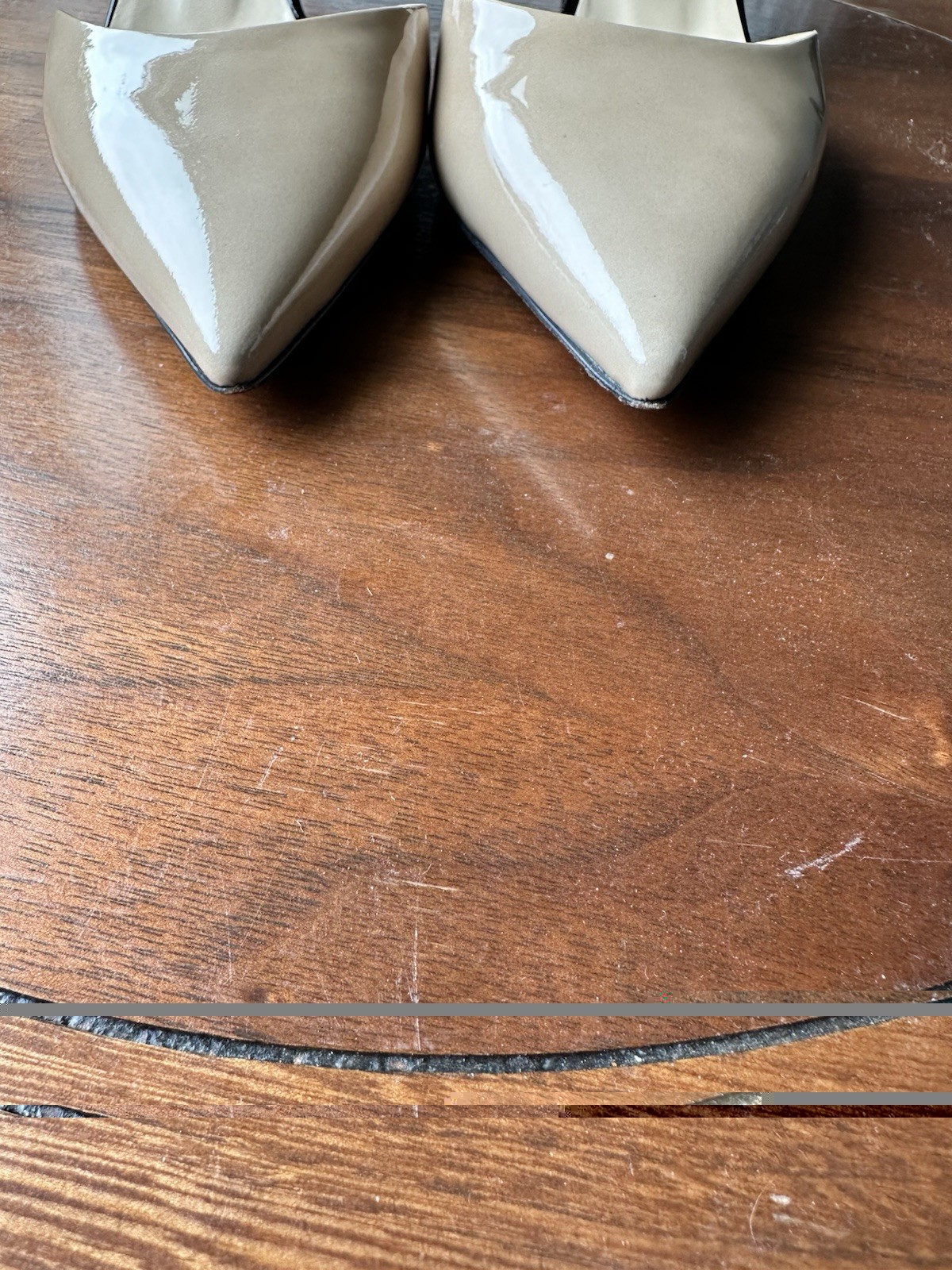 Jimmy Choo Patent Leather Pointed Toe Slingback Strappy Classic Heels 38.5