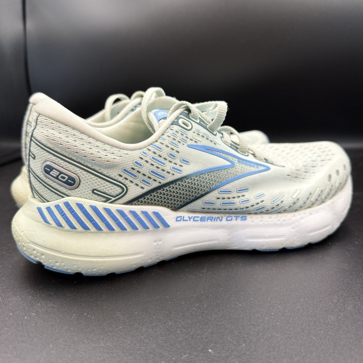 Brooks Glycerin GTS 20 Women’s Size 7 Blue White Running Walking Shoes 120370