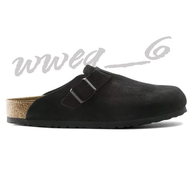 Birkenstock Boston Soft Footbed Suede Leather Clogs Black Shoes Size EU37-45