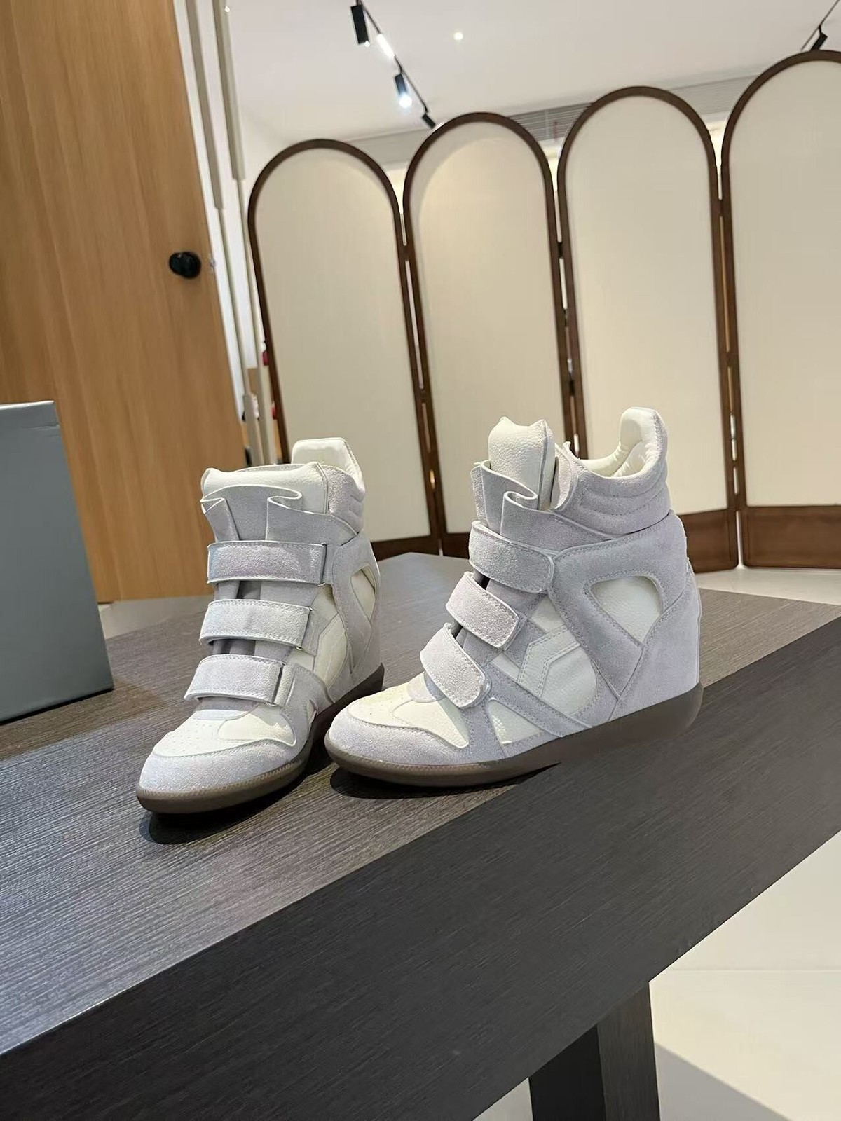 Isabel Marant Inspired High Quality Wedge Sneakers-Grey