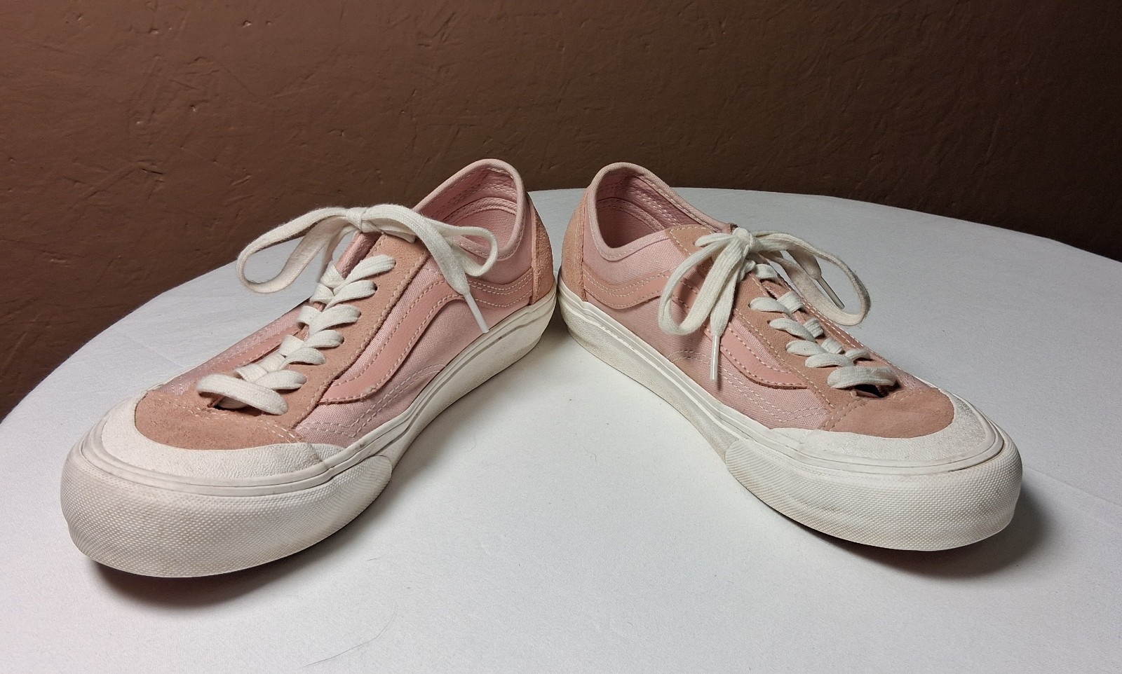 Vans Old Skool Unisex Suede Canvas Pink Sneakers Women’s 8.5 Men 7 Ultra Cush