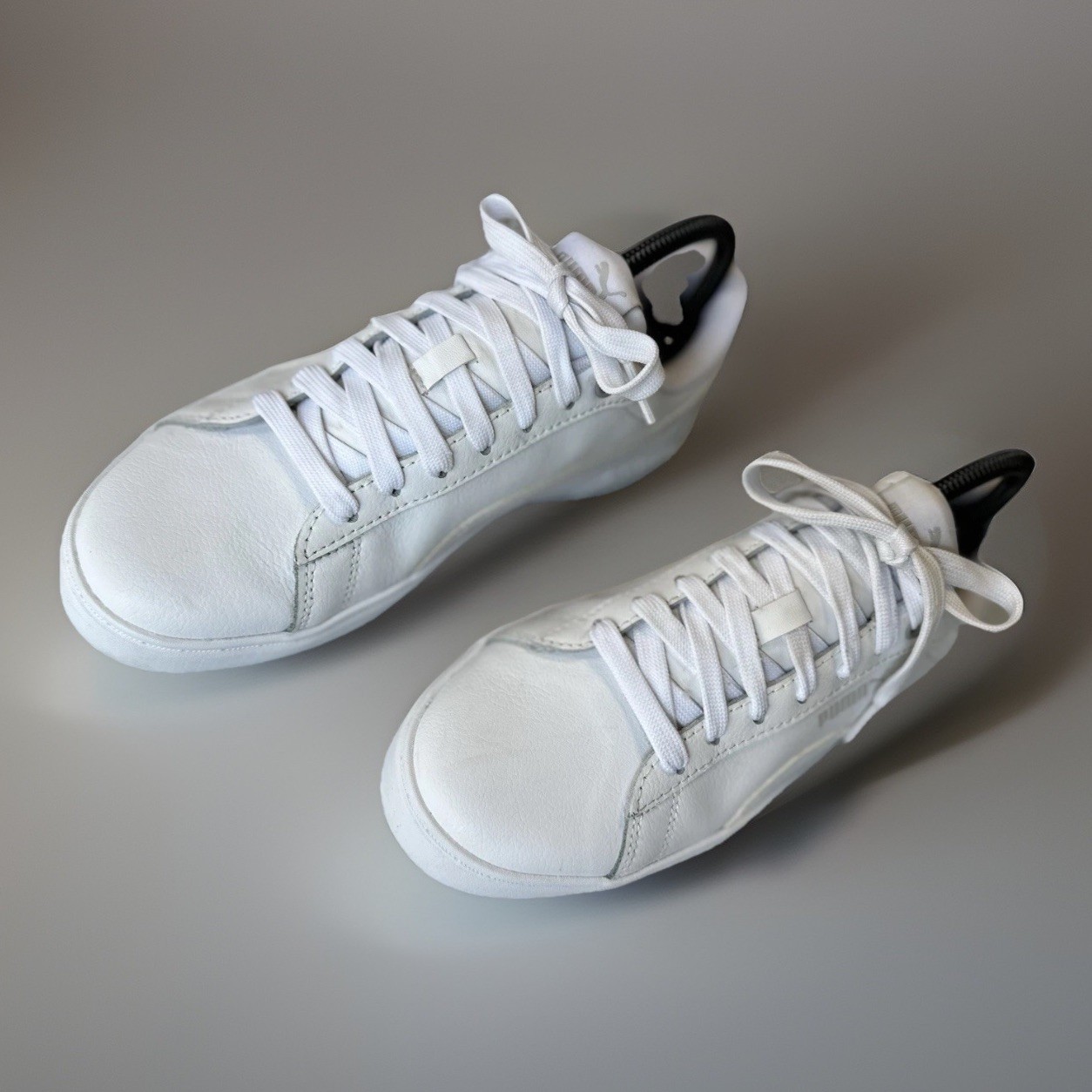 Puma Shoes Womens 7.5 Smash Platform V2 SoftForm Sneaker White Lace Up 394006-01