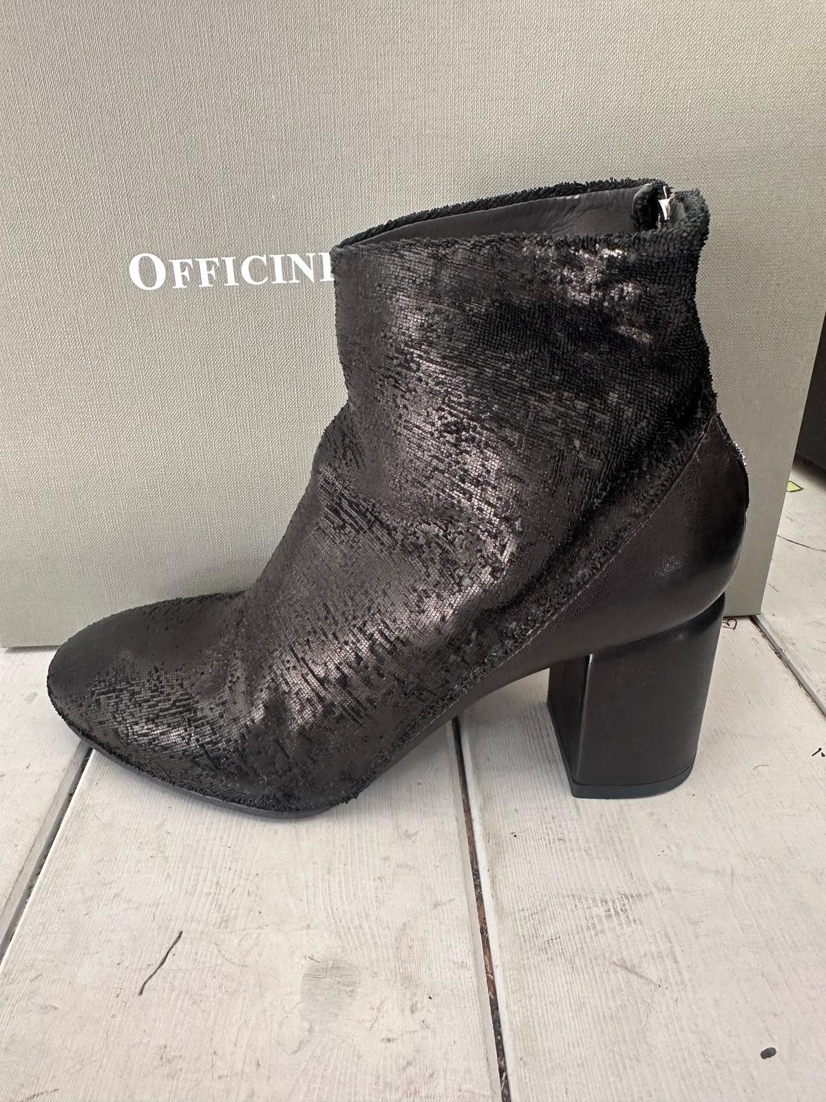 Officine Creative Boot Genuine Leather Women Black Size Eu37 Heel 3 1/8in OF287