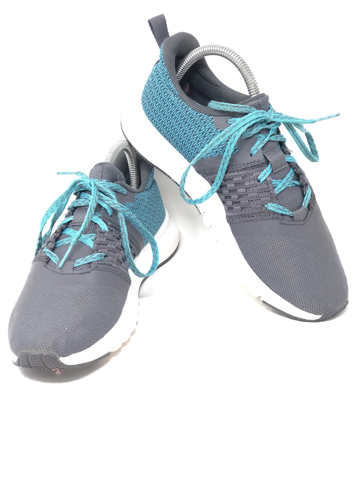 Reebok Womens REEBOK PRINT LITE RUSH, ASH GREY/SOLID TEAL/WHITE Sneaker size 8
