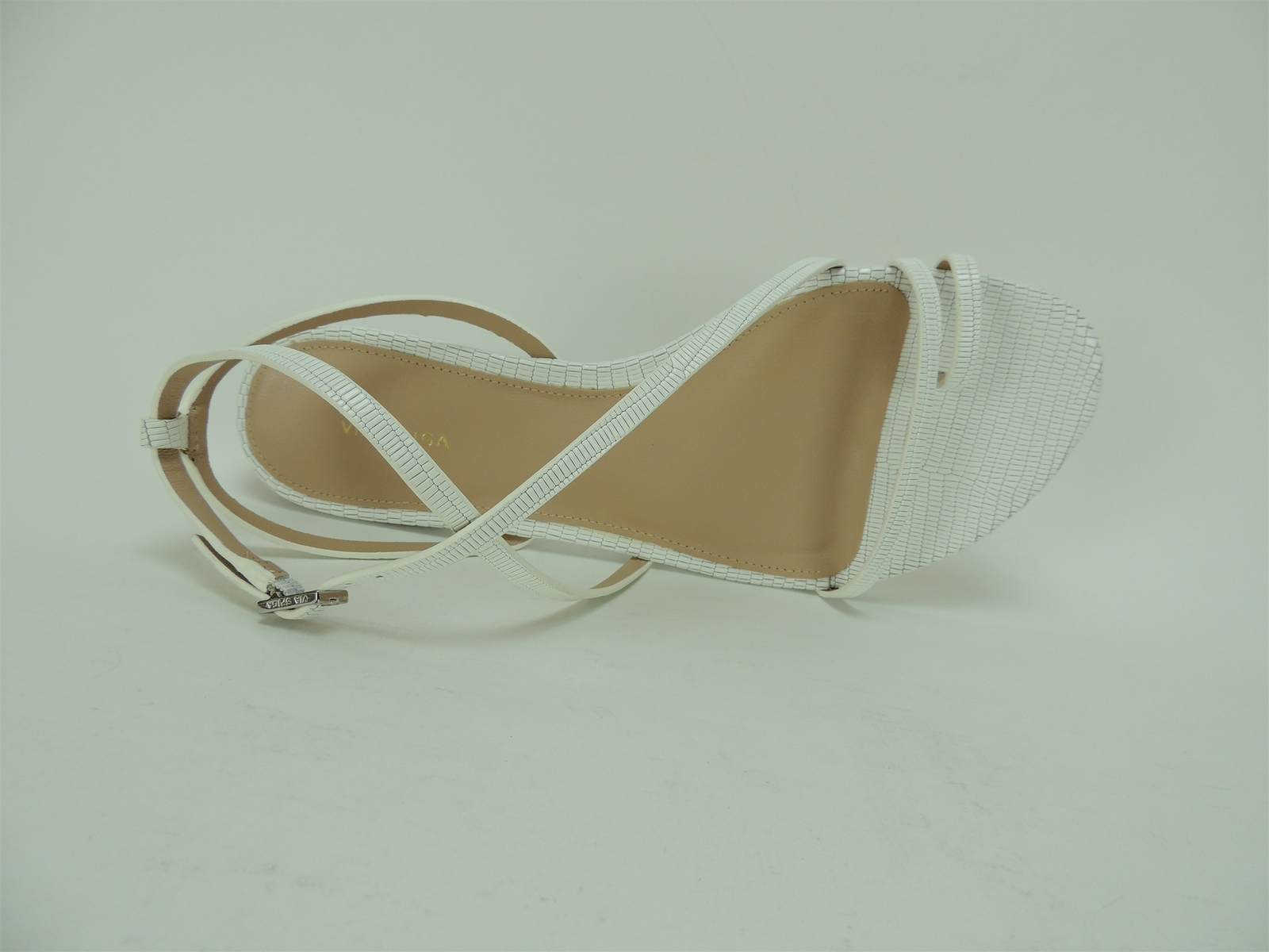 Via Spiga Women’s Calandre Sandals Blanc White Leather Size 6.5 M