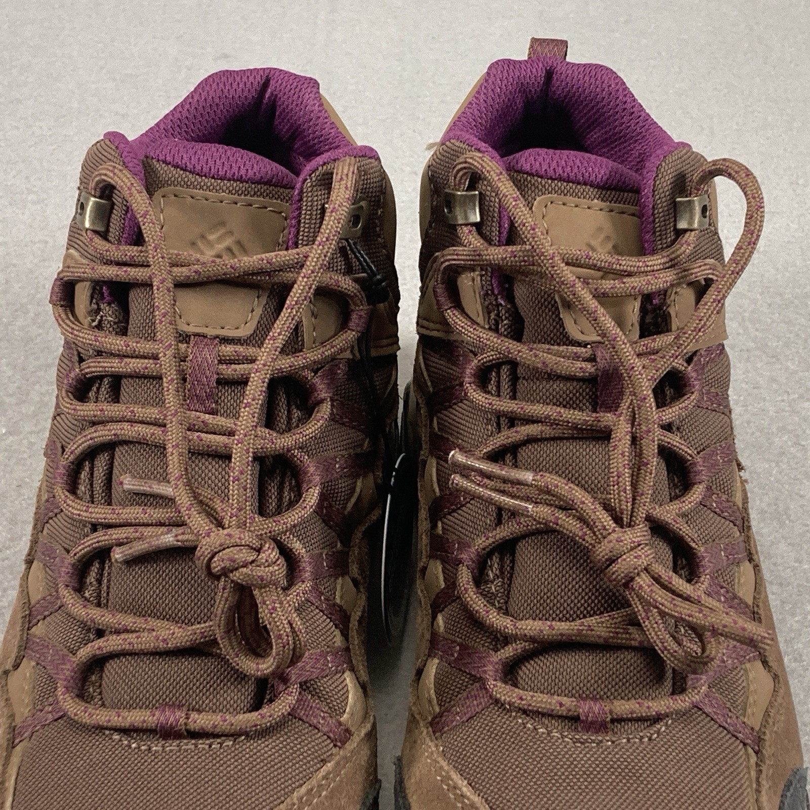 Columbia Redmond Mid Waterproof Hiking Boots Womens 7 Brown Leather Shoes