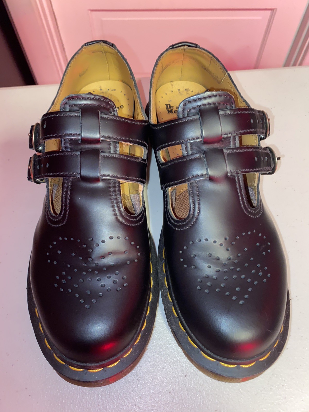 DR MARTENS MARY JANE 8065 Womens SIZE 10 US Smooth Leather Black Shoes