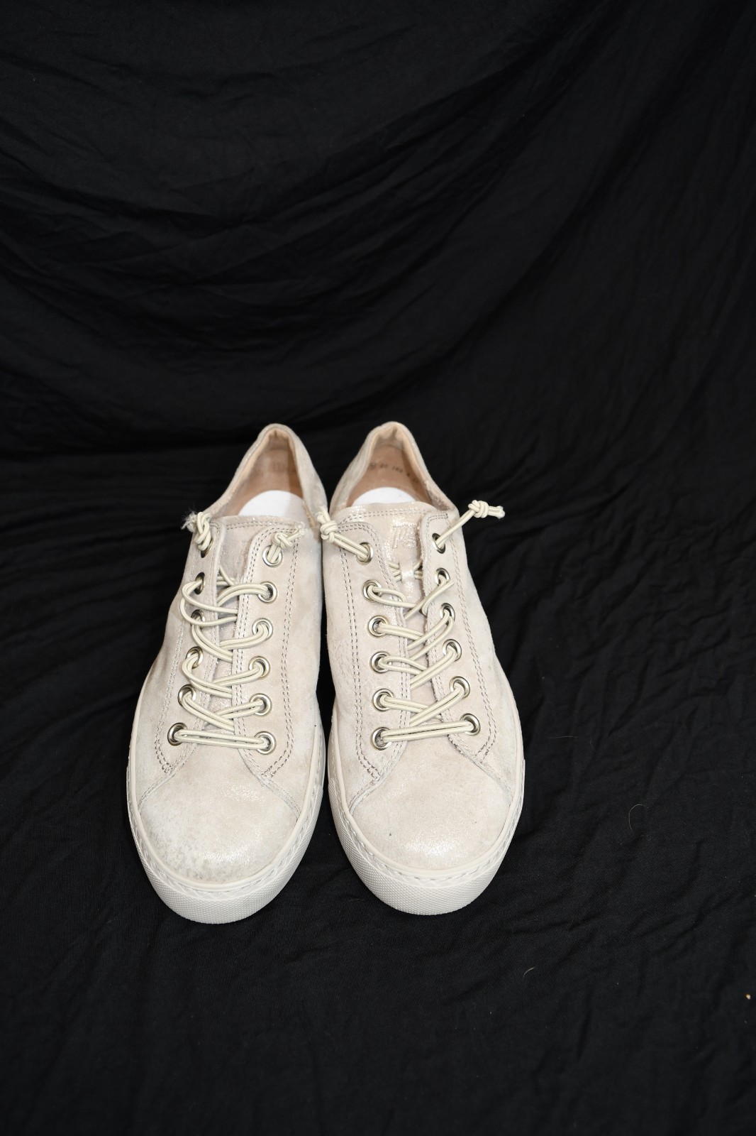$420 PAUL GREEN HADLEY SNEAKER SHOES Cashmere Metallic Suede 8 US (TF14)
