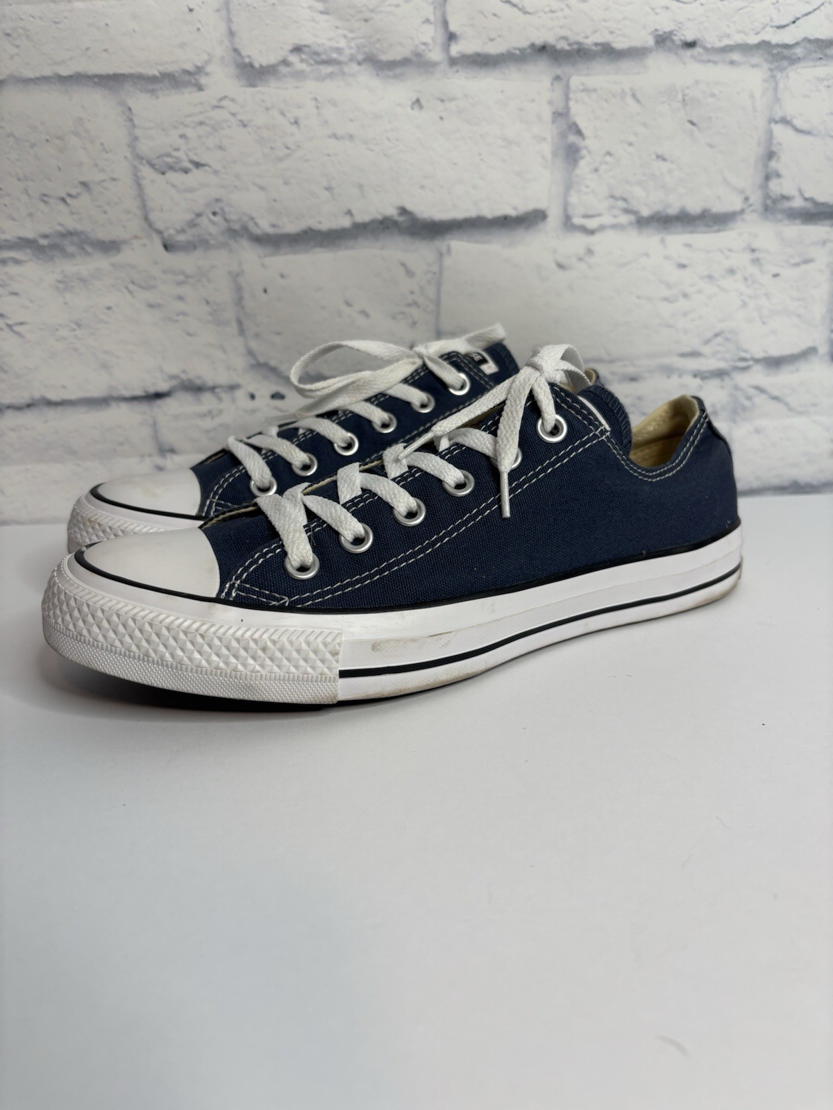 Converse Chuck Taylor All Star Ox Navy Blue Canvas Sneakers Men 6 Women 8 Shoes