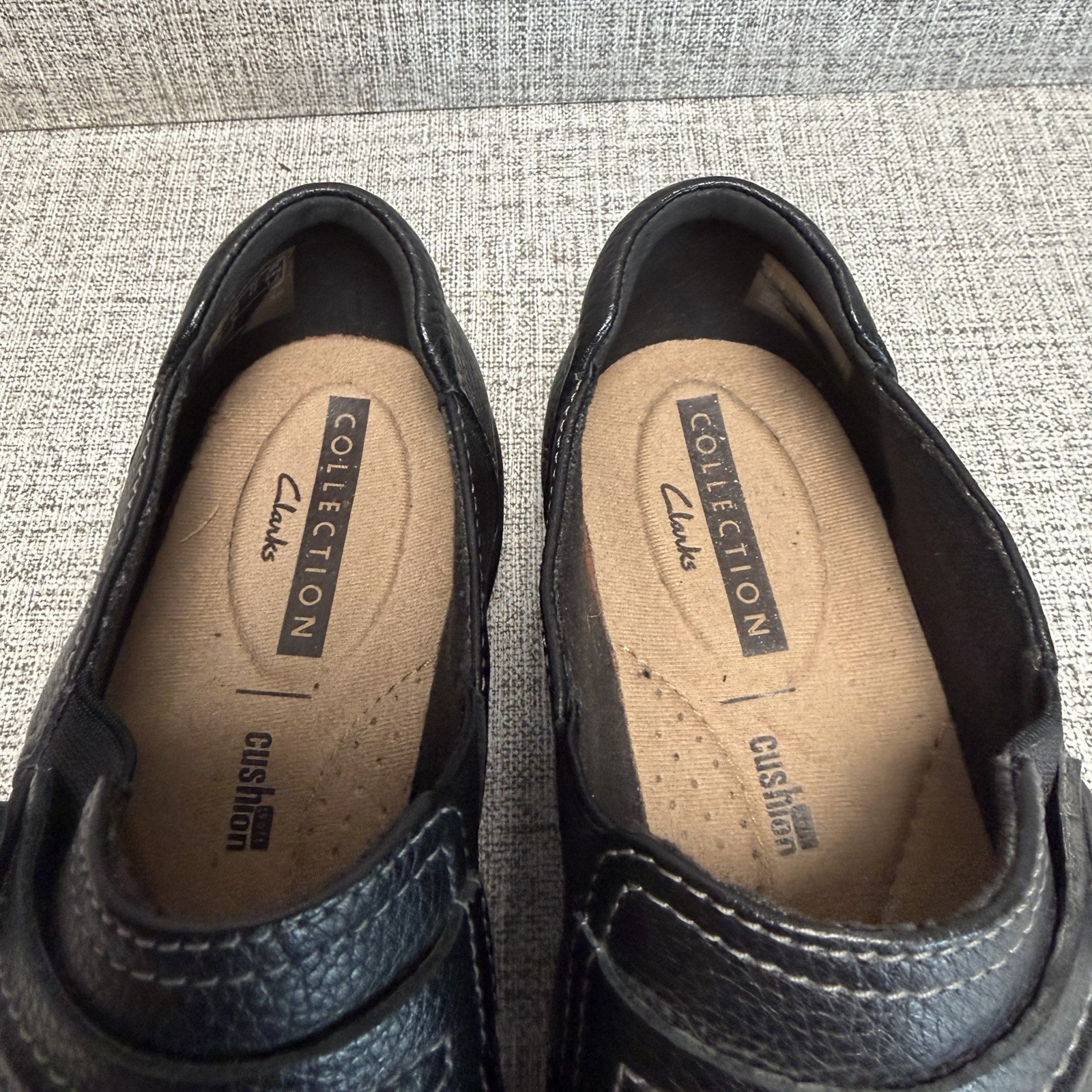 Clarks Shoes Womens Sz 6.5 Black Slip On Casual Comfort 15807 Cheyn Madi