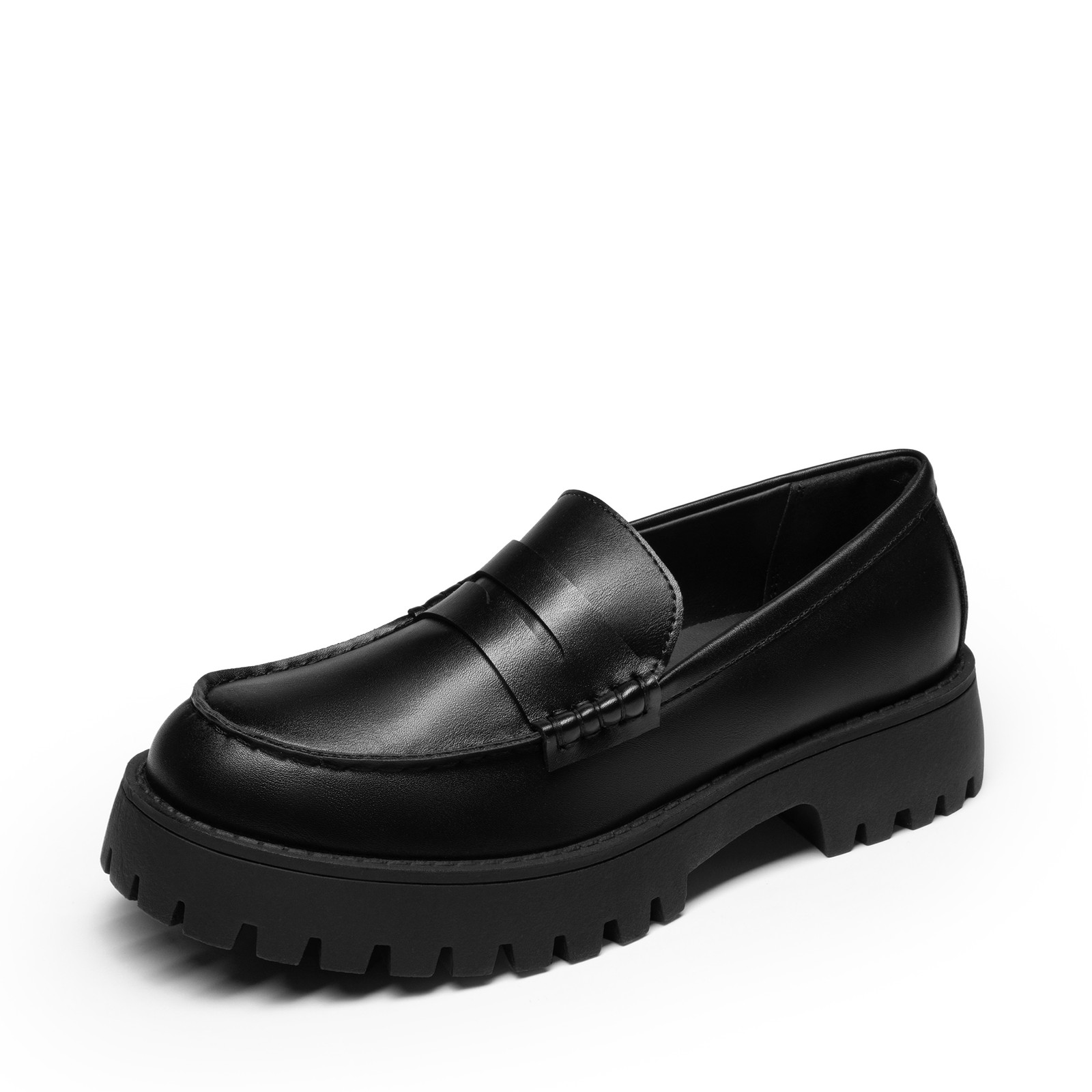 Women Platform Chunky Penny Loafer Lug Sole Comfort Slip On Dress Classic Loafer