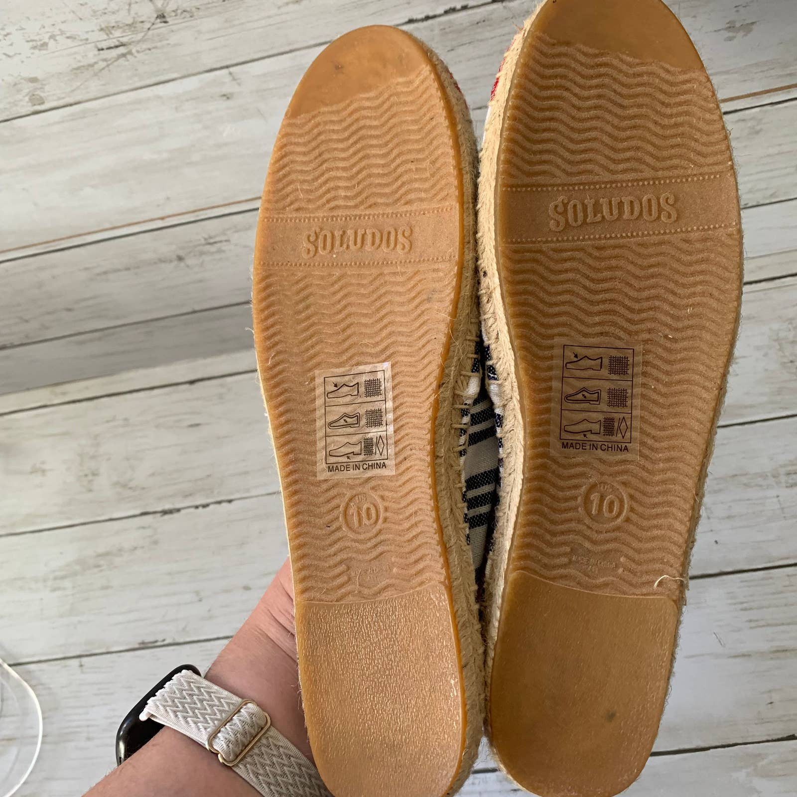 NEW Soludos x Lem Lem Espadrille Comfort Slip-On Shoes in White/Cherry Red