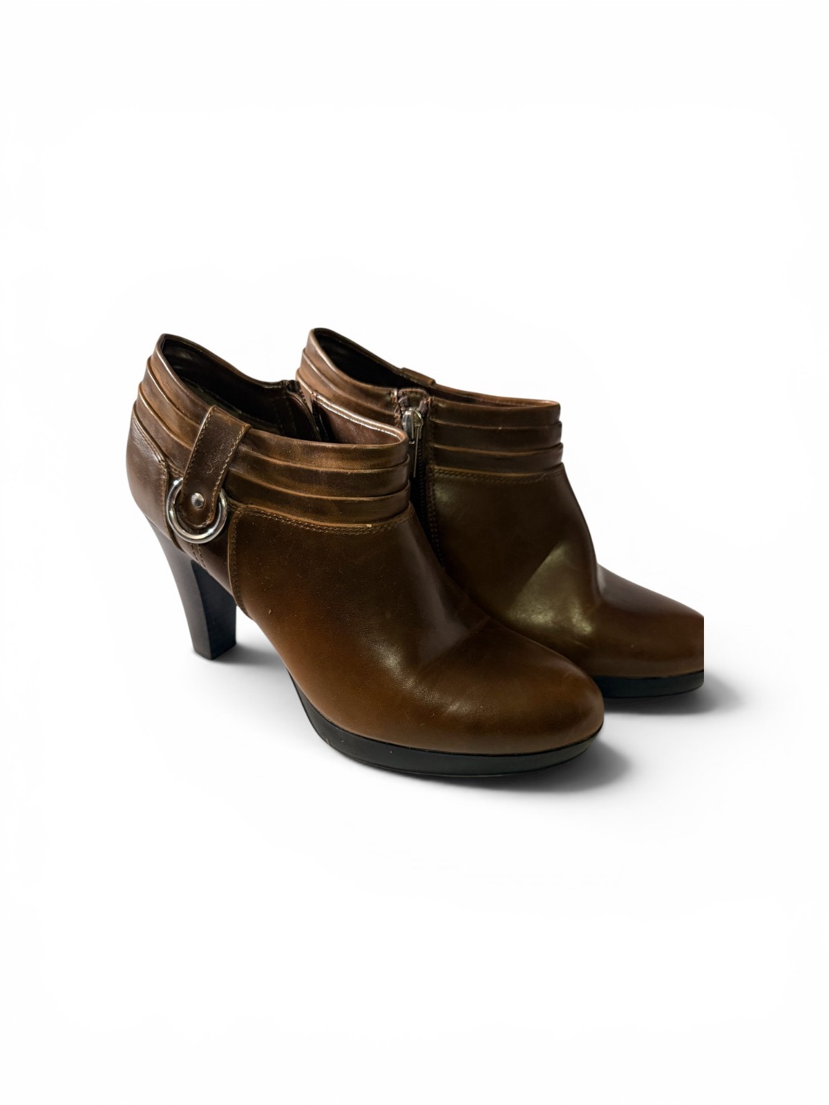Women’s Chaps Geva Ankle Booties with Side Zipper and Decorative Buckle