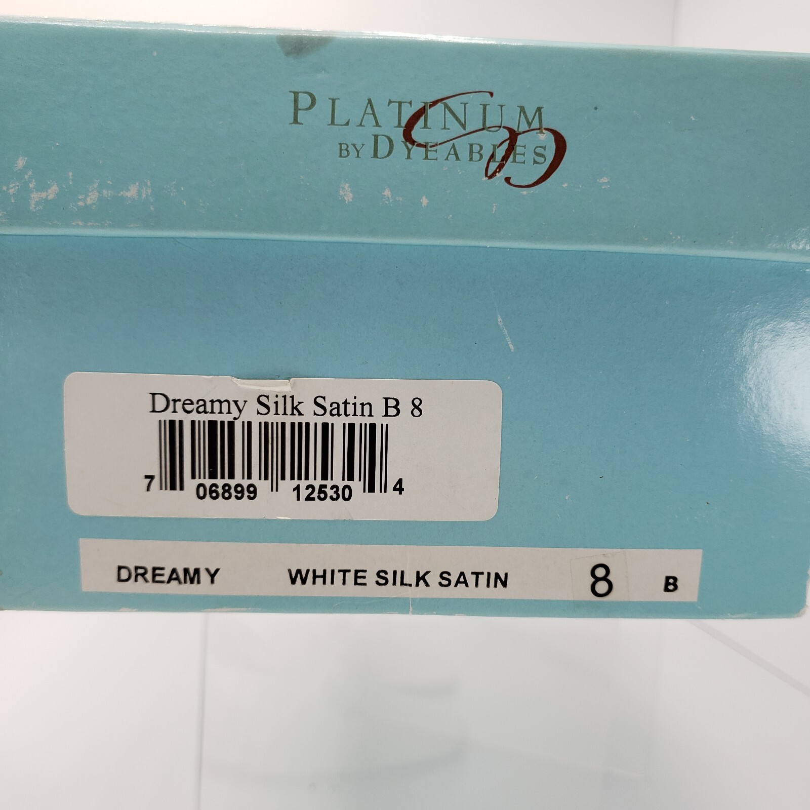 platinum by dyeables dreamy White silk satin Womens Size 8 B Heels Shoes