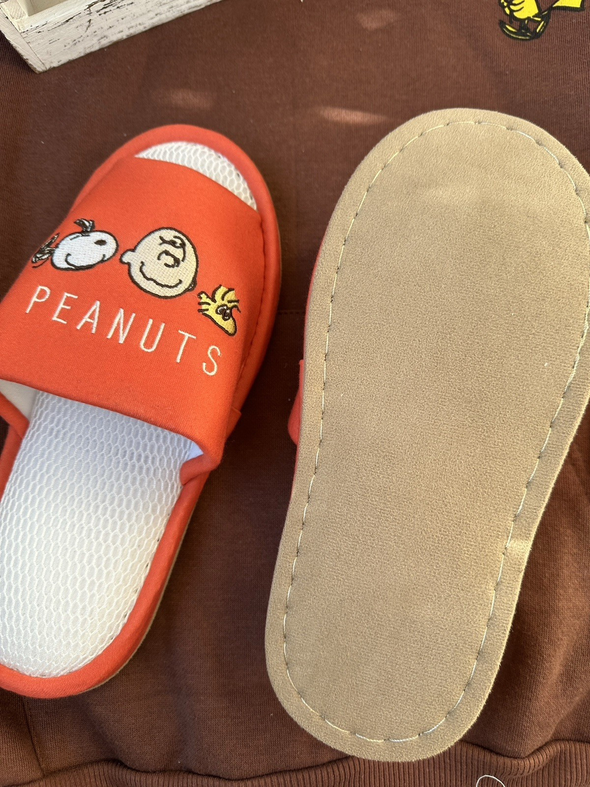 Peanuts Snoopy House Slippers Unisex M/L US 9-10 Cozy Indoor Shoes Japan