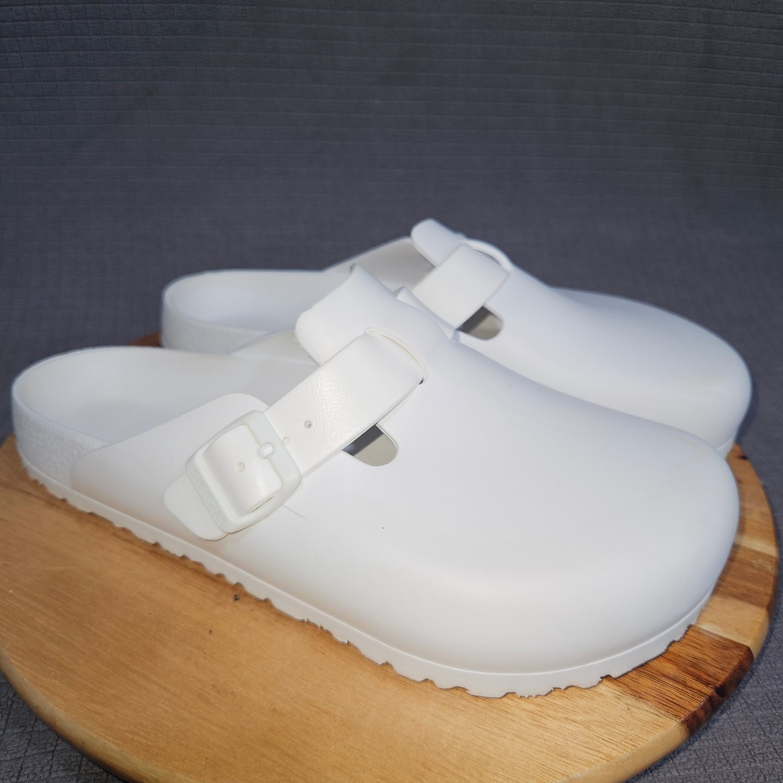 Birkenstock Boston EVA Clogs Women’s White US 12 Lightweight Adjustable Strap
